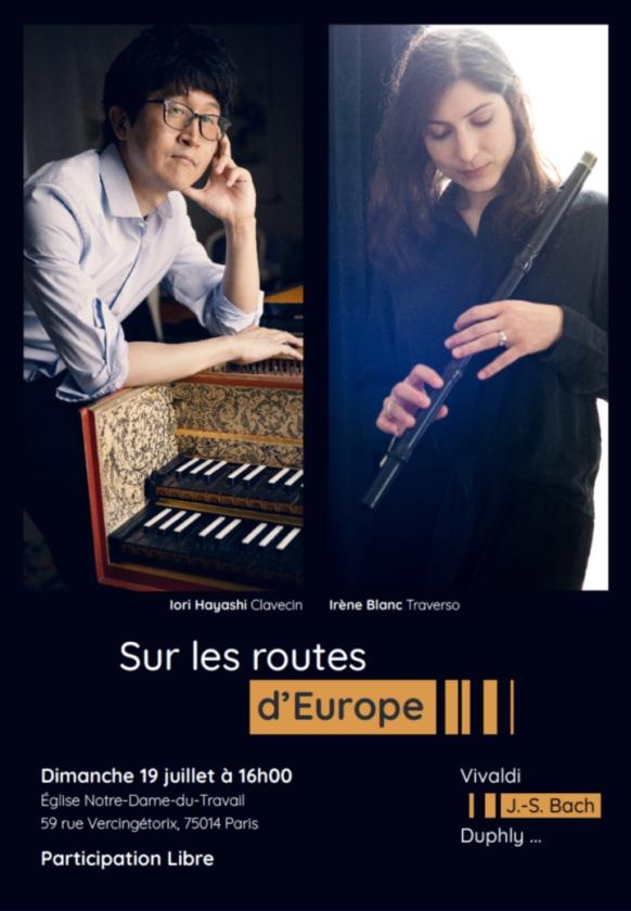 sortie à PARIS 14, Paris. MUSIQUE BAROQUE : CLAVECIN & TRAVERSO Sortir à PARIS 14(Paris). PARIS 14.