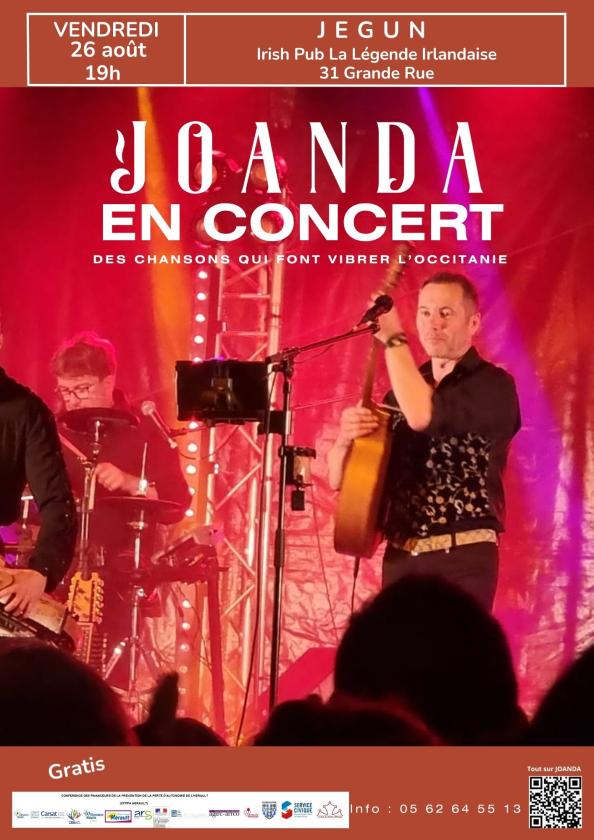 sortie à JEGUN, Gers. 1000 ANS - JOANDA EN CONCERT Sortir à JEGUN(Gers). JEGUN.