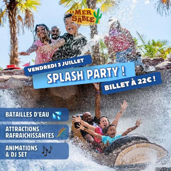 sortie à ERMENONVILLE, Oise. LA MER DE SABLE : LE 3 JUILLET, SPLASH PARTY Sortir à ERMENONVILLE(Oise). ERMENONVILLE.