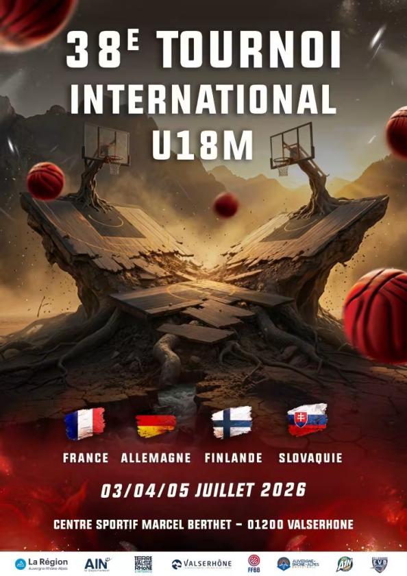 sortie à BELLEGARDE SUR VALSERINE, Ain. 38ÈME TOURNOI INTERNATIONAL U18M BASKET-BALL Sortir à BELLEGARDE SUR VALSERINE(Ain). BELLEGARDE SUR VALSERINE.