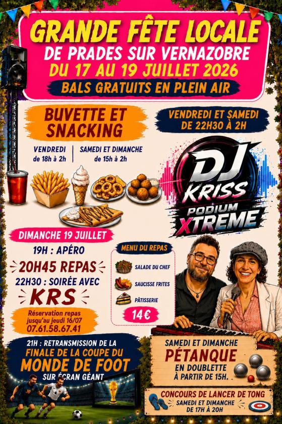 sortie à PRADES SUR VERNAZOBRE, Hérault. GRANDES FETES LOCALES DE PRADES SUR VERNAZOBRE Sortir à PRADES SUR VERNAZOBRE(Hérault). PRADES SUR VERNAZOBRE.