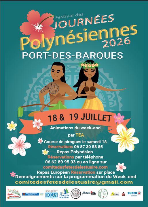 sortie à PORT DES BARQUES, Charente Maritime. FESTIVAL DES JOURNÉES POLYNÉSIENNES 2026 Sortir à PORT DES BARQUES(Charente Maritime). PORT DES BARQUES.