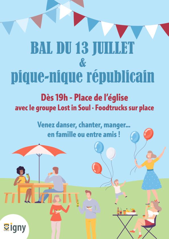 sortie à IGNY, Essonne. BAL 13 JUILLET Sortir à IGNY(Essonne). IGNY.