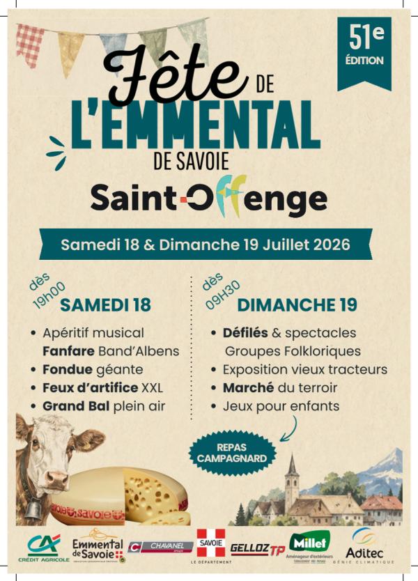 sortie à ST OFFENGE, Savoie. 51ÈME FÊTE DE L'EMMENTAL Sortir à ST OFFENGE(Savoie). ST OFFENGE.