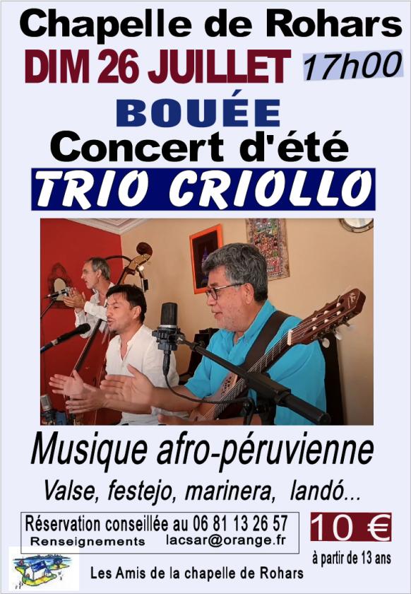 sortie à BOUEE, Loire Atlantique. TRIO CRIOLLO MUSIQUE AFRO PÉRUVIENNE Sortir à BOUEE(Loire Atlantique). BOUEE.