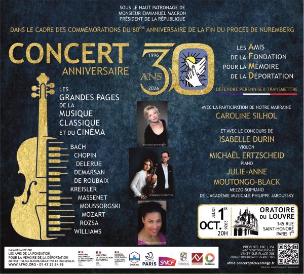 sortie à PARIS, Paris. CONCERT ANNIVERSAIRE 30 ANS AFMD Sortir à PARIS(Paris). PARIS.