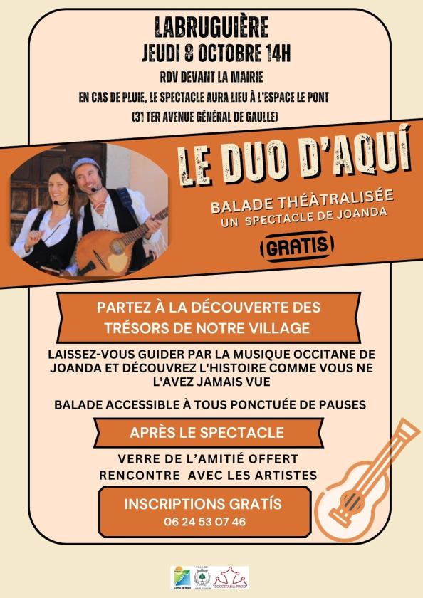 sortie à LABRUGUIERE, Tarn. LE DUO D’AQUÍ Sortir à LABRUGUIERE(Tarn). LABRUGUIERE.
