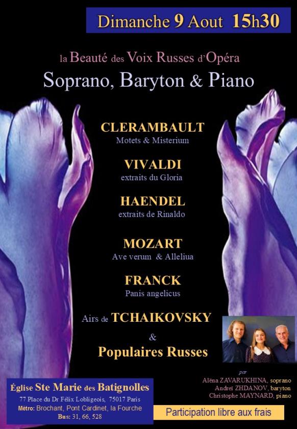 sortie à PARIS 17, Paris. LA BEAUTÉ DES VOIX RUSSES D’OPÉRA Sortir à PARIS 17(Paris). PARIS 17.