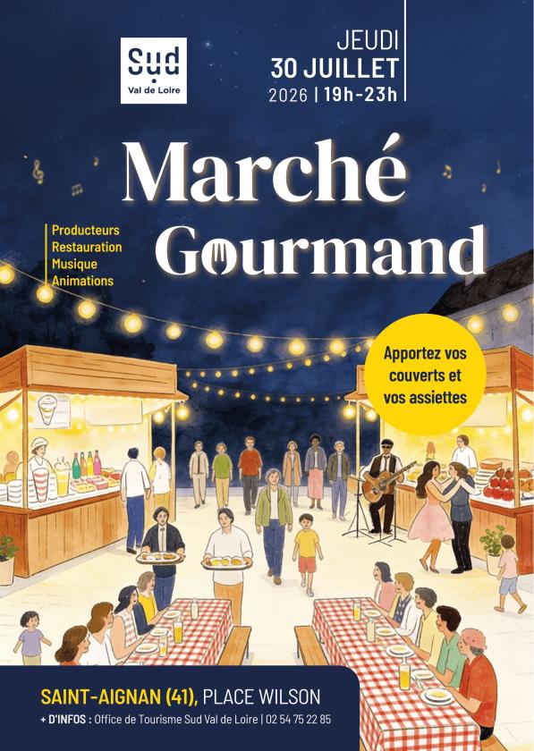 sortie à ST AIGNAN, Loir et Cher. MARCHÉ GOURMAND Sortir à ST AIGNAN(Loir et Cher). ST AIGNAN.