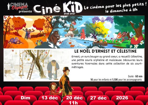 sortie à PONTARLIER, Doubs. CINÉ KID - LE NOEL D'ERNEST ET CÉLESTINE Sortir à PONTARLIER(Doubs). PONTARLIER.