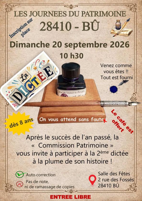 sortie à BU, Eure et Loir. DICTÉE À L'ANCIENNE Sortir à BU(Eure et Loir). BU.