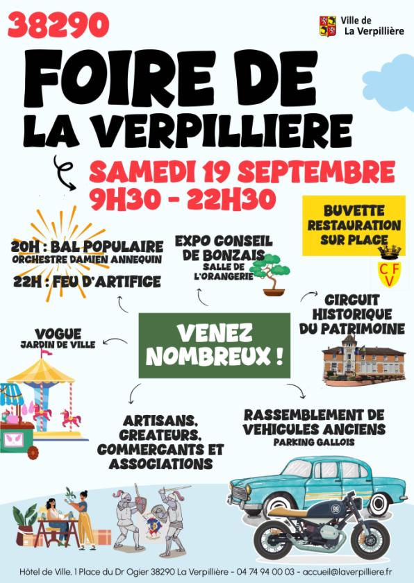 sortie à LA VERPILLIERE, Isère. FOIRE DE LA VERPILLIÈRE Sortir à LA VERPILLIERE(Isère). LA VERPILLIERE.