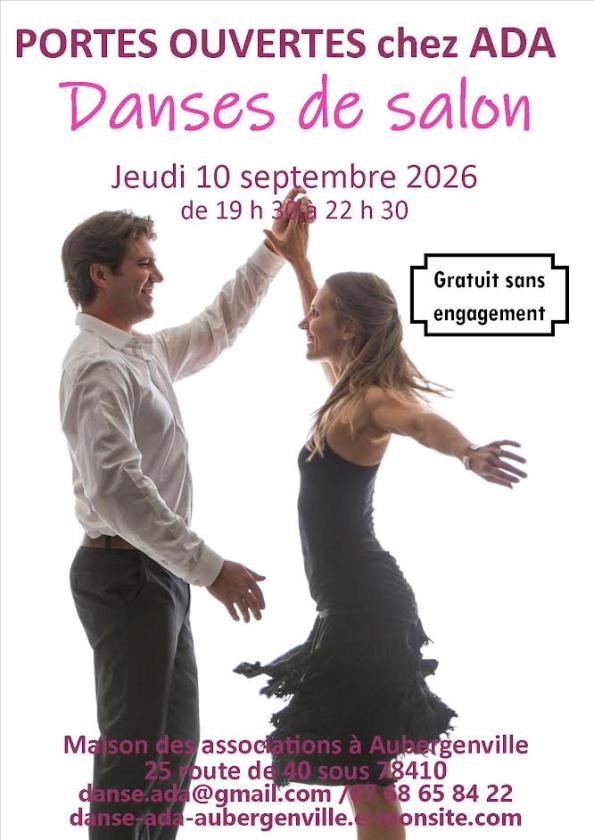 sortie à AUBERGENVILLE, Yvelines. PORTES OUVERTES DANSES SALON Sortir à AUBERGENVILLE(Yvelines). AUBERGENVILLE.