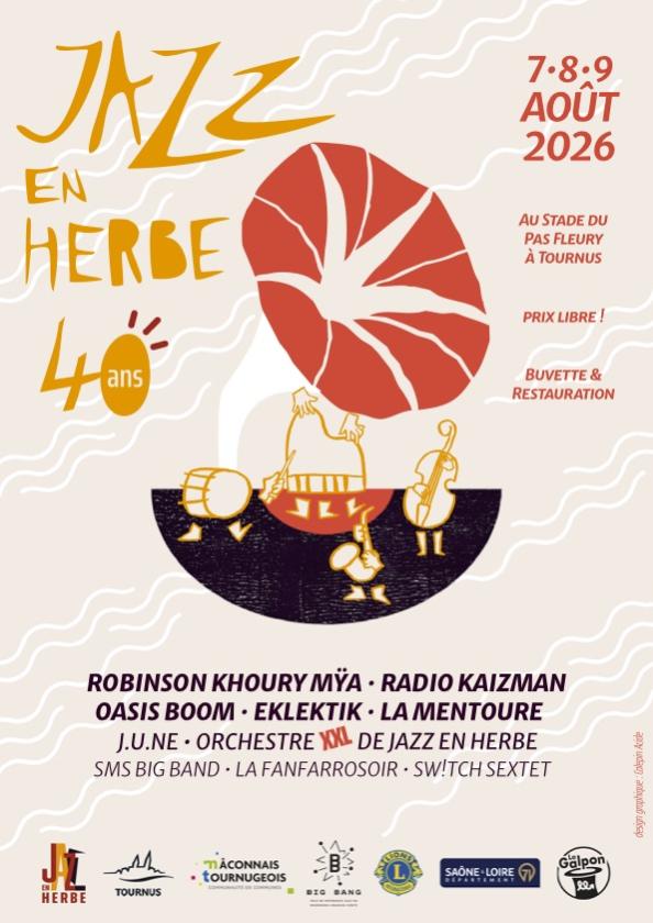 sortie à TOURNUS, Saône et Loire. 40 ANS DE JAZZ EN HERBE Sortir à TOURNUS(Saône et Loire). TOURNUS.