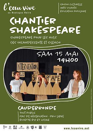 sortie à CAUDEBRONDE, Aude. CHANTIER SHAKESPEARE- SHAKESPEARE POUR LES NULS- Sortir à CAUDEBRONDE(Aude). CAUDEBRONDE.