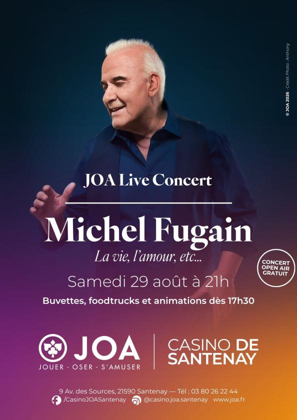 sortie à SANTENAY, Côte d'Or. CONCERT MICHEL FUGAIN GRATUIT Sortir à SANTENAY(Côte d'Or). SANTENAY.