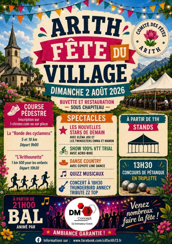 sortie à ARITH, Savoie. FÊTE DU VILLAGE D'ARITH Sortir à ARITH(Savoie). ARITH.