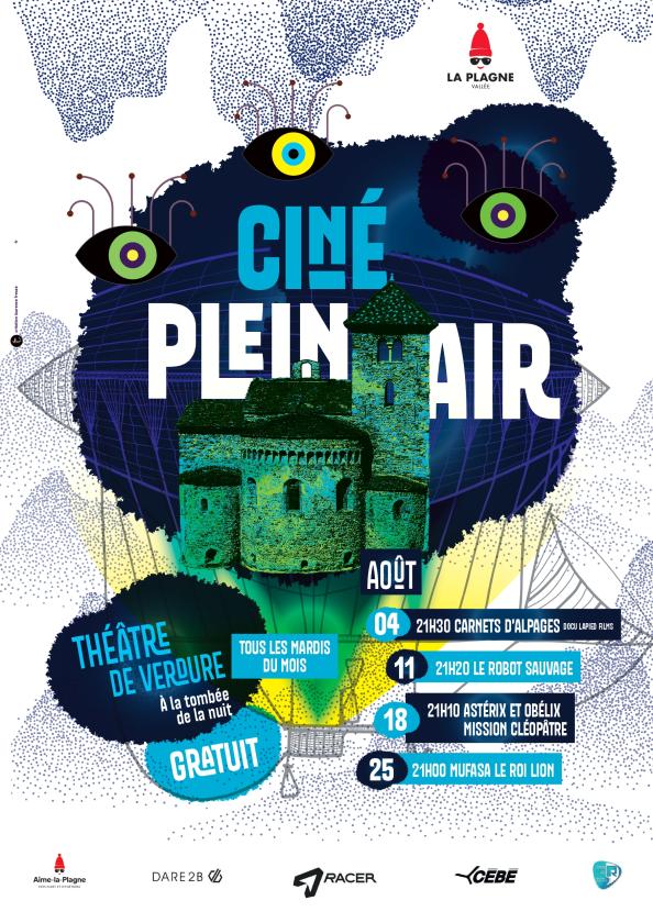 sortie à AIME LA PLAGNE, Savoie. CINÉ PLEIN-AIR Sortir à AIME LA PLAGNE(Savoie). AIME LA PLAGNE.