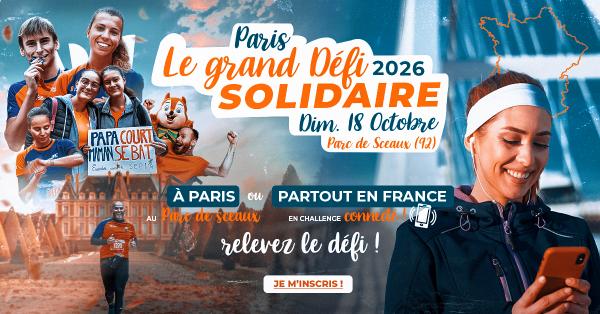 sortie à SCEAUX, Hauts de Seine. LE GRAND DÉFI SOLIDAIRE 2026 Sortir à SCEAUX(Hauts de Seine). SCEAUX.