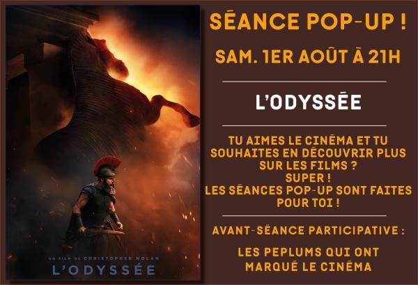sortie à MEXIMIEUX, Ain. SÉANCE POP-UP ! L’ODYSSÉE Sortir à MEXIMIEUX(Ain). MEXIMIEUX.