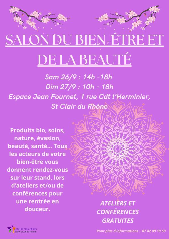 sortie à ST CLAIR DU RHONE, Isère. SALON DU BIEN ÊTRE ET DE LA BEAUTÉ Sortir à ST CLAIR DU RHONE(Isère). ST CLAIR DU RHONE.