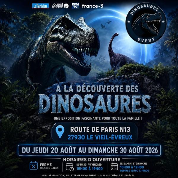 sortie à EVREUX, Eure. EXPOSITION DE DINOSAURES Sortir à EVREUX(Eure). EVREUX.
