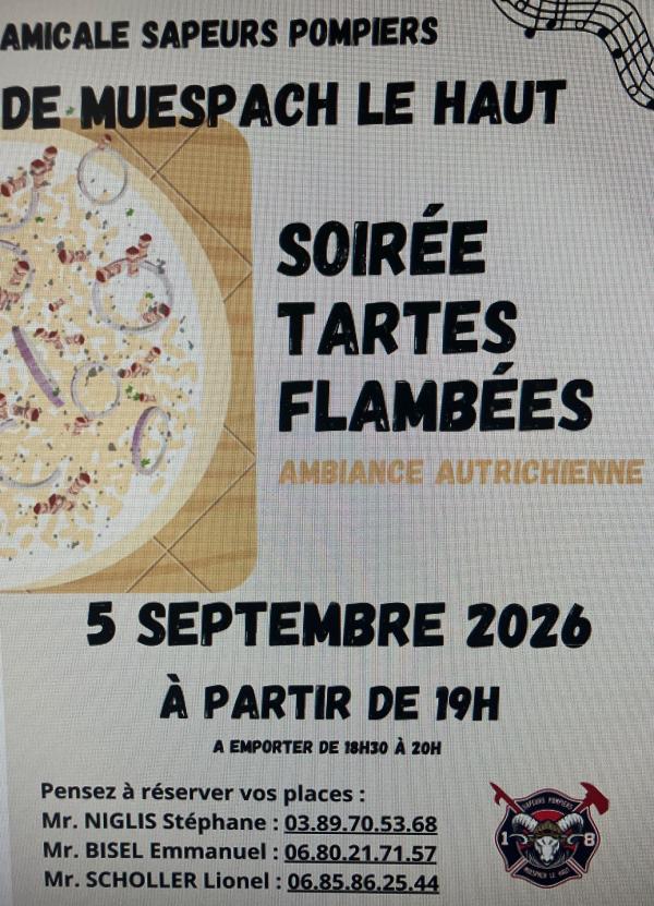 sortie à MUESPACH LE HAUT, Haut Rhin. SOIRÉE AUTRICHIENNE ET TARTES FLAMBÉES Sortir à MUESPACH LE HAUT(Haut Rhin). MUESPACH LE HAUT.