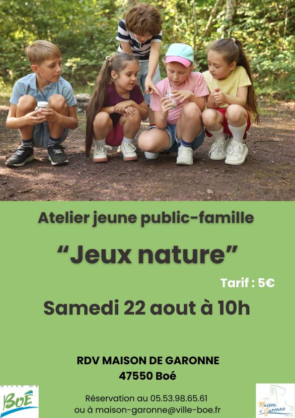 sortie à BOE, Lot et Garonne. ATELIER "JEUX NATURE" Sortir à BOE(Lot et Garonne). BOE.