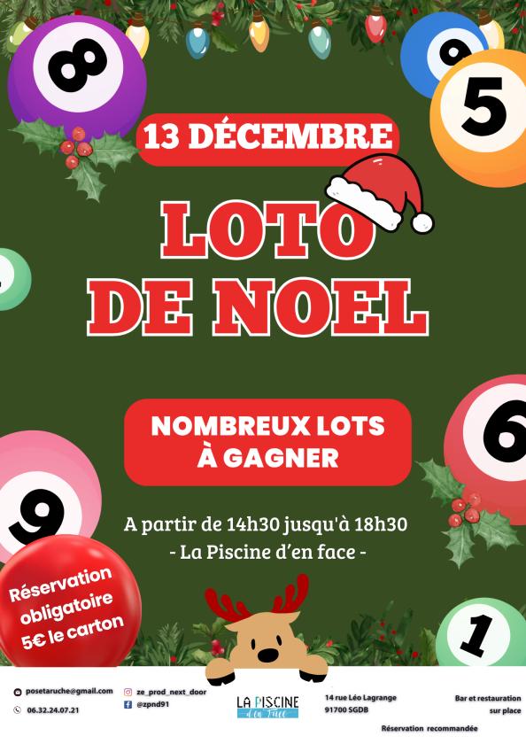 sortie à STE GENEVIEVE DES BOIS, Essonne. LOTO NOËL 13 DÉCEMBRE Sortir à STE GENEVIEVE DES BOIS(Essonne). STE GENEVIEVE DES BOIS.