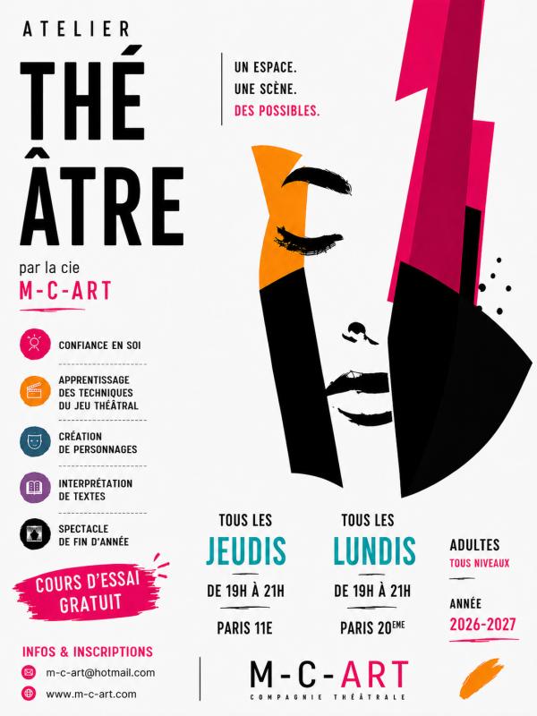 sortie à PARIS, Paris. ATELIER THÉÂTRE ADULTES Sortir à PARIS(Paris). PARIS.