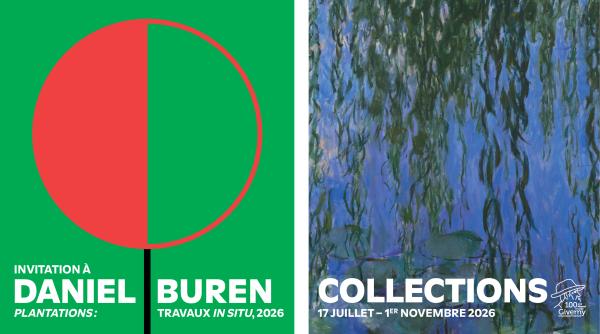 sortie à GIVERNY, Eure. EXPOSITION "DANIEL BUREN / COLLECTIONS" Sortir à GIVERNY(Eure). GIVERNY.