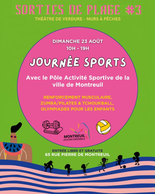 sortie à MONTREUIL, Seine Saint Denis. JOURNÉE SPORTS AVEC LE PÔLE ACTION SPORTIVE DE MON Sortir à MONTREUIL(Seine Saint Denis). MONTREUIL.