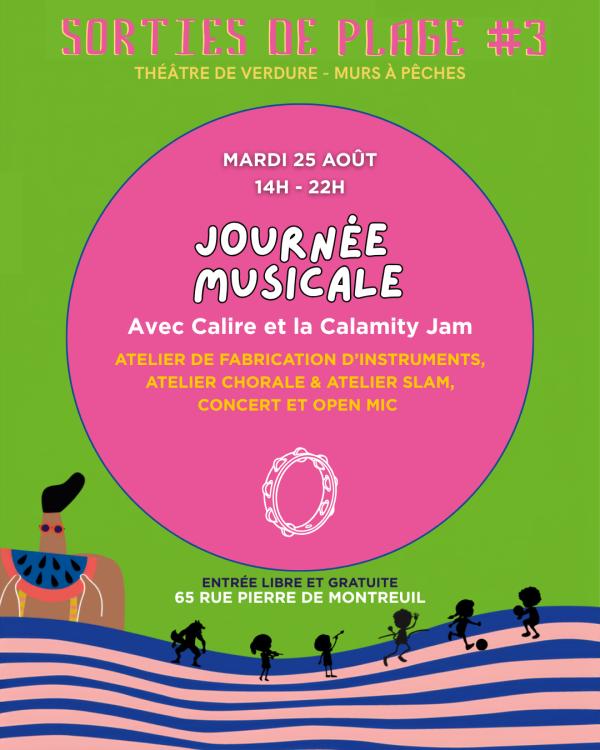 sortie à MONTREUIL, Seine Saint Denis. JOURNÉE MUSICALE AVEC CALIRE ET LA CALAMITY JAM Sortir à MONTREUIL(Seine Saint Denis). MONTREUIL.