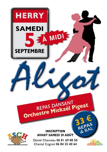 sortie à HERRY, Cher. REPAS DANSANT ET ALIGOT Sortir à HERRY(Cher). HERRY.