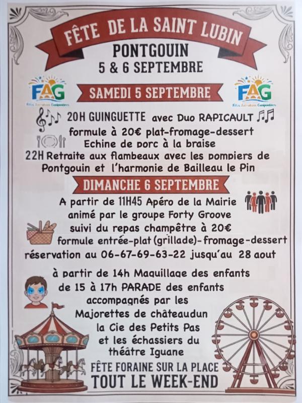 sortie à PONTGOUIN, Eure et Loir. SAINT LUBIN FÊTE DE VILLAGE Sortir à PONTGOUIN(Eure et Loir). PONTGOUIN.