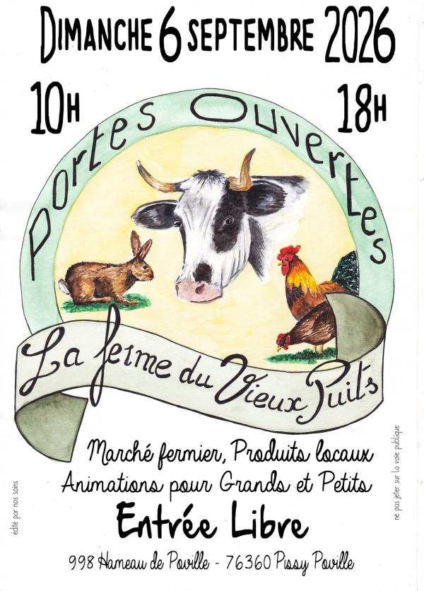 sortie à PISSY POVILLE, Seine Maritime. GRANDE JOURNÉE PORTE OUVERTE À LA FERME Sortir à PISSY POVILLE(Seine Maritime). PISSY POVILLE.