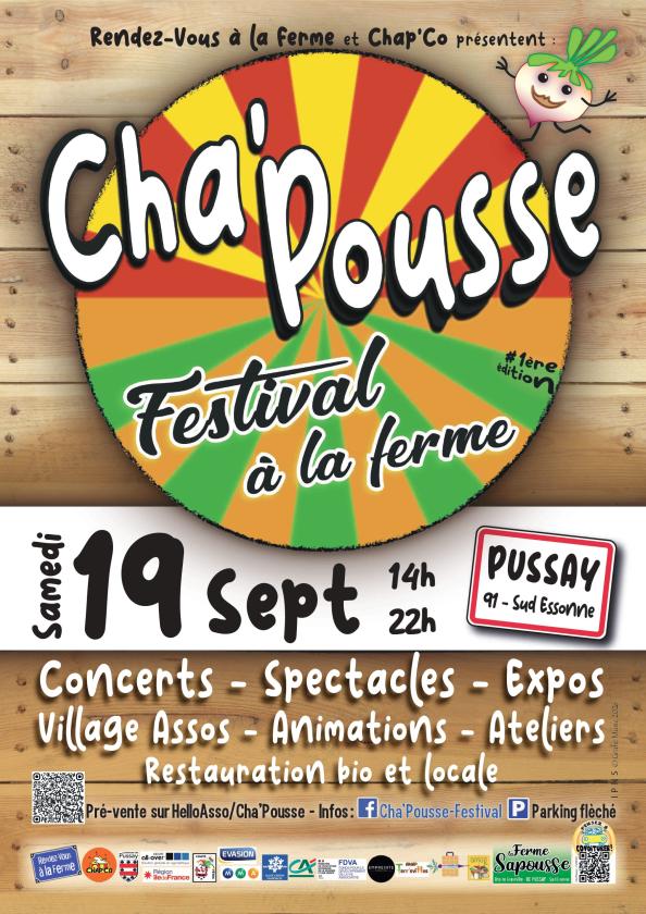 sortie à PUSSAY, Essonne. CHA'POUSSE, FESTIVAL À LA FERME Sortir à PUSSAY(Essonne). PUSSAY.
