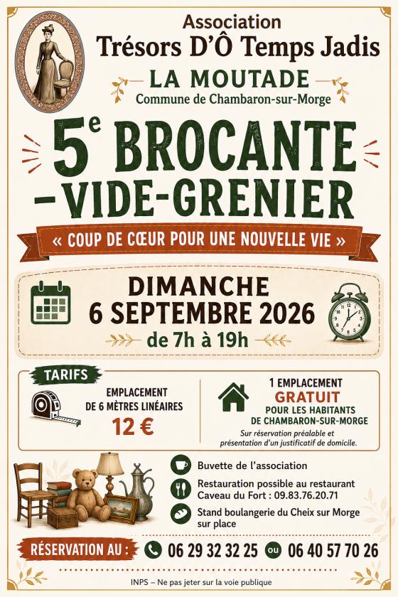 sortie à LA MOUTADE, Puy de Dôme. 5E BROCANTE – VIDE GRENIER « COUP DE CŒUR POUR UNE Sortir à LA MOUTADE(Puy de Dôme). LA MOUTADE.