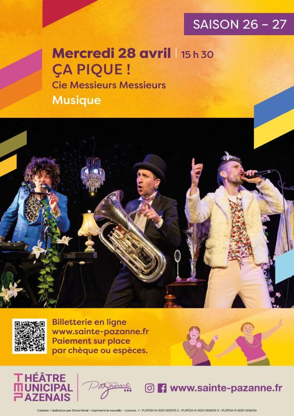 sortie à STE PAZANNE, Loire Atlantique. CIE MESSIEURS MESSIEURS " ÇA PIQUE ! " Sortir à STE PAZANNE(Loire Atlantique). STE PAZANNE.