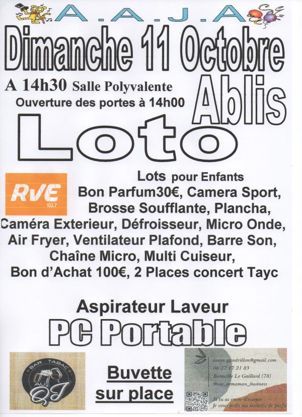sortie à ABLIS, Yvelines. LOTO Sortir à ABLIS(Yvelines). ABLIS.