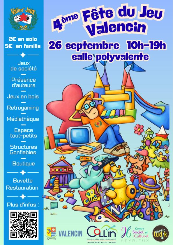 sortie à VALENCIN, Isère. FÊTE DU JEU DE VALENCIN - 4ÈME ÉDITION Sortir à VALENCIN(Isère). VALENCIN.