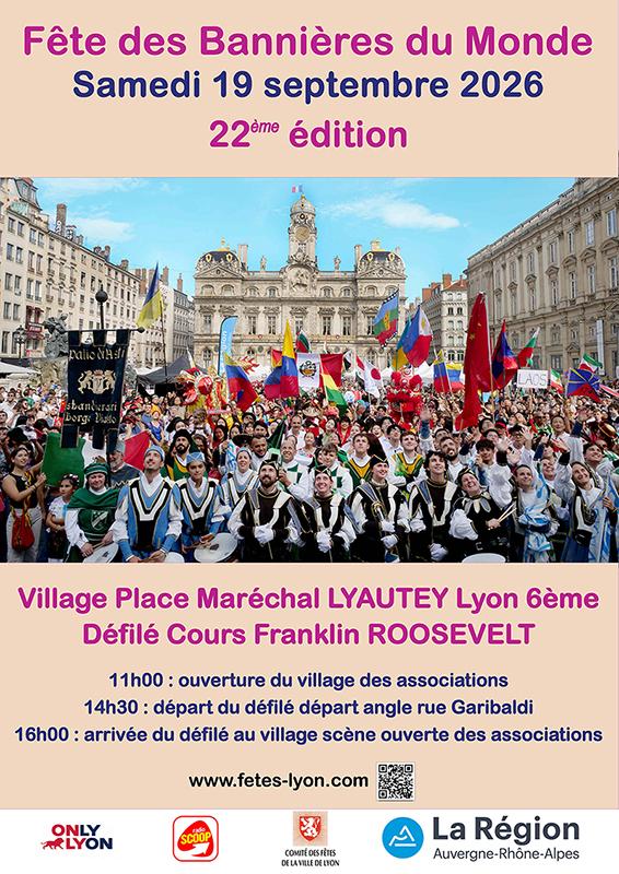 sortie à LYON, Rhône. FÊTE DES BANNIÈRES DU MONDE Sortir à LYON(Rhône). LYON.