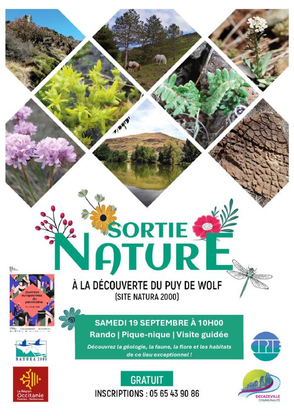 sortie à FIRMI, Aveyron. SORTIE NATURE À LA DÉCOUVERTE DU PUY DE WOLF Sortir à FIRMI(Aveyron). FIRMI.
