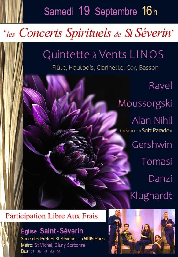 sortie à PARIS 05, Paris. QUINTETTE À VENTS : LINOS Sortir à PARIS 05(Paris). PARIS 05.