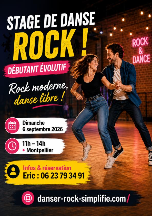 sortie à MONTPELLIER, Hérault. STAGE INITIATION ÉVOLUTIVE DANSE NEW ROCK! Sortir à MONTPELLIER(Hérault). MONTPELLIER.