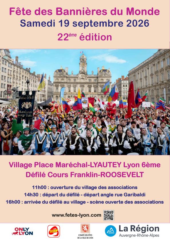 sortie à LYON, Rhône. FÊTE DES BANNIÈRES DU MONDE Sortir à LYON(Rhône). LYON.