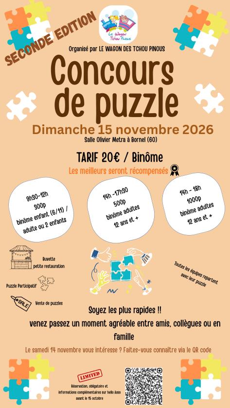 sortie à BORNEL, Oise. CONCOURS DE PUZZLE Sortir à BORNEL(Oise). BORNEL.