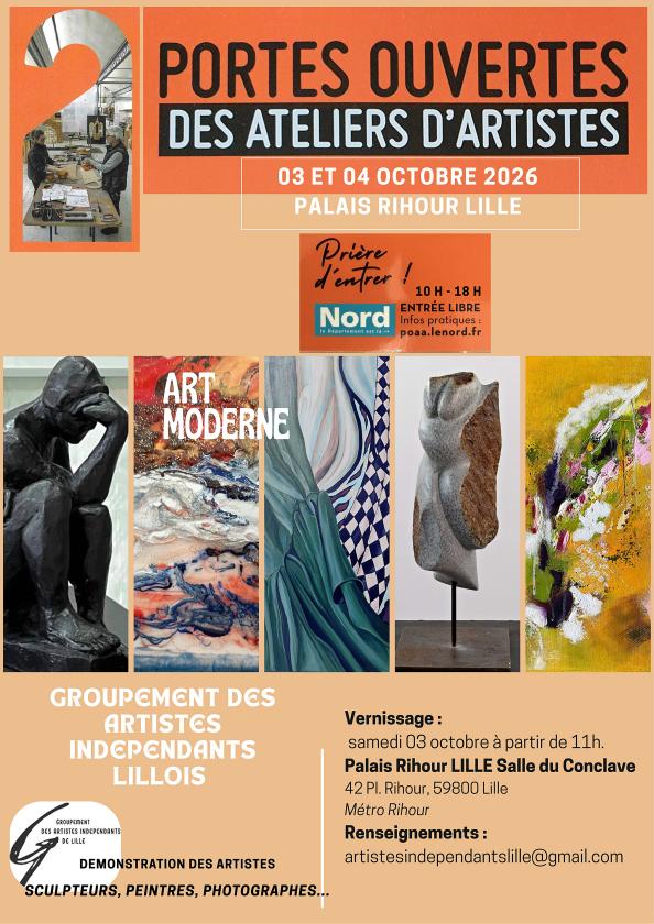 sortie à LILLE, Nord. PORTES OUVERTES DES ARTISTES DU GAIL Sortir à LILLE(Nord). LILLE.