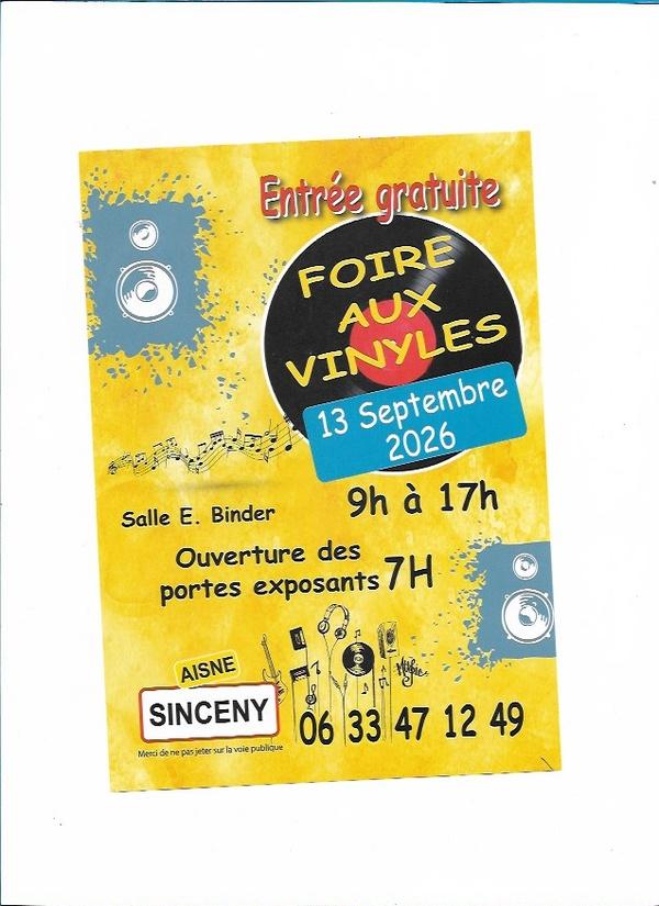 sortie à SINCENY, Aisne. BOURSE AUX DISQUES ET VINYLES Sortir à SINCENY(Aisne). SINCENY.