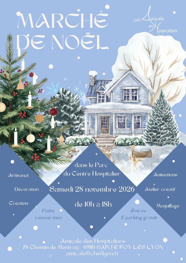 sortie à STE FOY LES LYON, Rhône. MARCHÉ DE NOËL DE L'AMICALE DES HOSPITALIERS Sortir à STE FOY LES LYON(Rhône). STE FOY LES LYON.